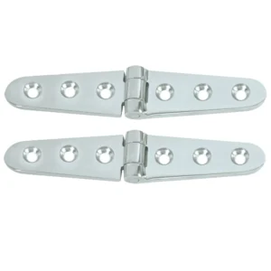 Whitecap Strap Hinge - CP/Brass - 6" x 1-1/8" - Pair