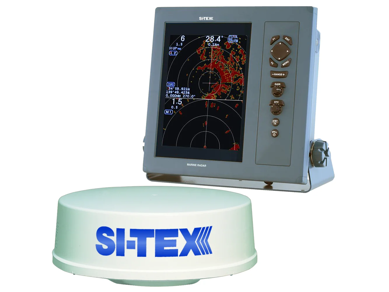 SI-TEX T-2041 Professional Dual Range Radar w/4kW 25" Dome - 10.4" Color TFT LCD Display