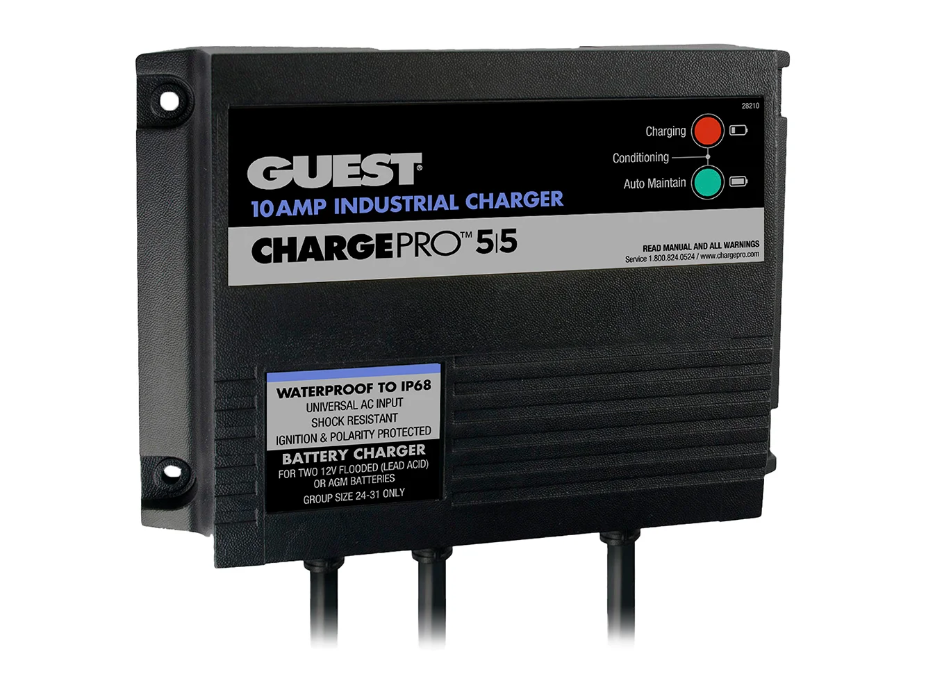 Guest 10AMP - 12/24V 2 Bank 120V Input On-Board Battery Charger