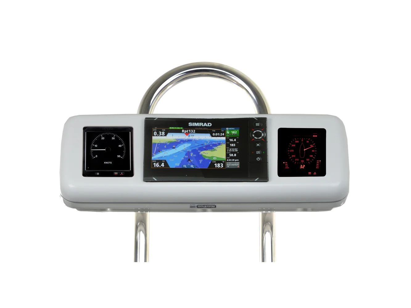 NavPod GP1606 SystemPod Pre-Cut f/Simrad NSS7 evo2 or B&G Zeus² 7 & 2 Instruments f/9.5" Wide Guard