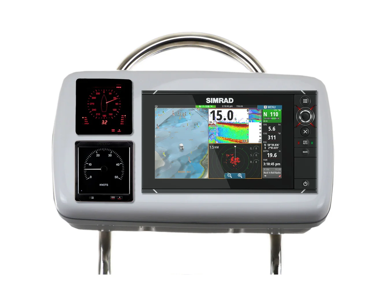 NavPod GP2080-13 SystemPod Pre-Cut f/Simrad NSS9 evo2 or B&G Zeus² 9 & 2 Instruments f/12" Wide Guard