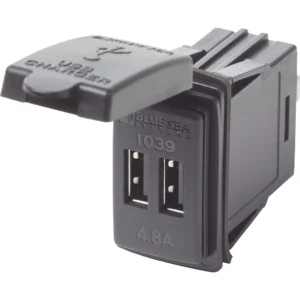 Blue Sea Dual USB Charger - 24V Contura Mount