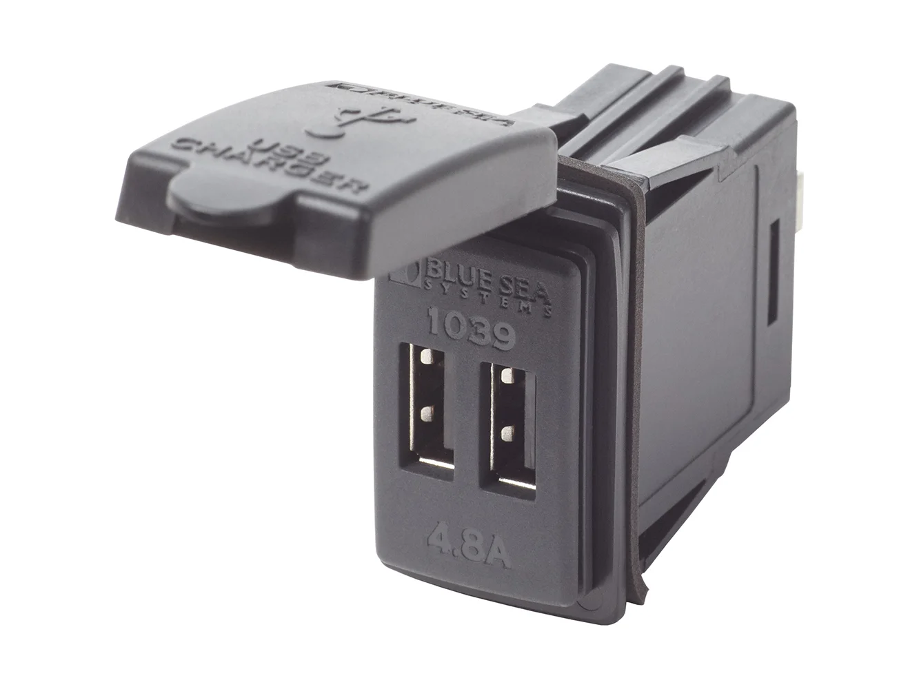 Blue Sea Dual USB Charger - 24V Contura Mount