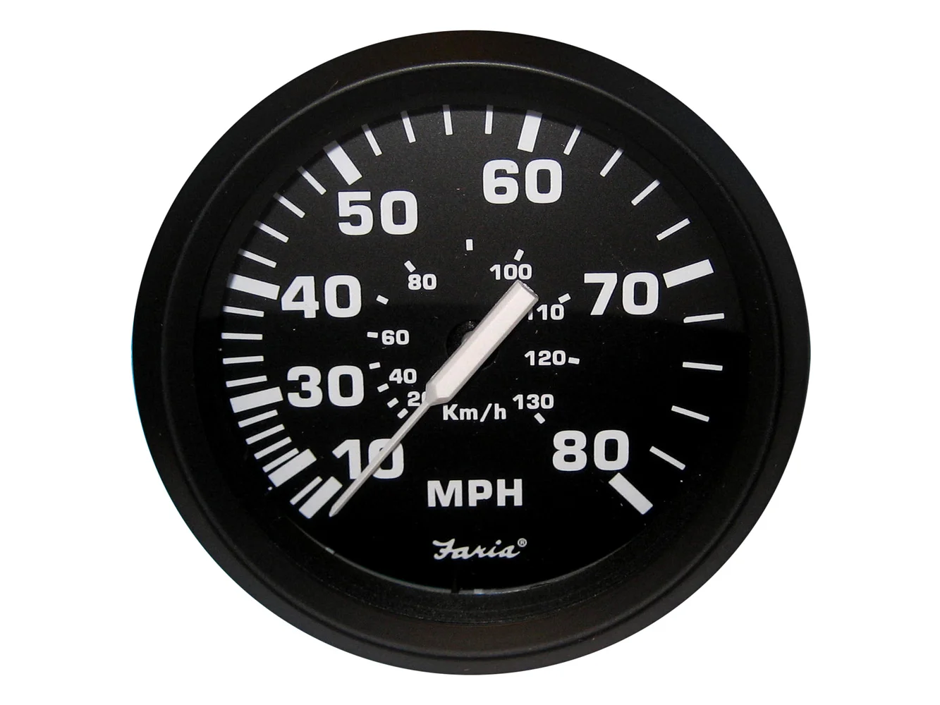 Faria Euro Black 4" Speedometer - 80MPH (Pitot)