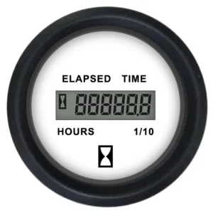 Faria Euro White 2" Hourmeter (Digital)