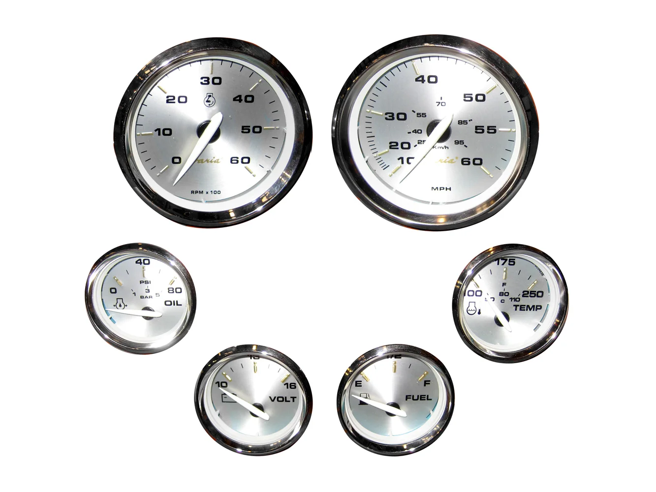 Faria Kronos Boxed Set of 6 Gauges f/ Inboard Motors