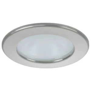 Quick Kai XP Downlight LED - 4W, IP66, Spring Mounted - Round Satin Bezel, Round Warm White Light