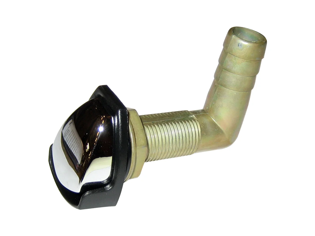 Perko Gas Tank Vent w/Swivel Elbow - Chrome/Black