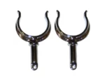 Perko Ribbed Type Rowlock Horns - Chrome Plated Zinc - Pair