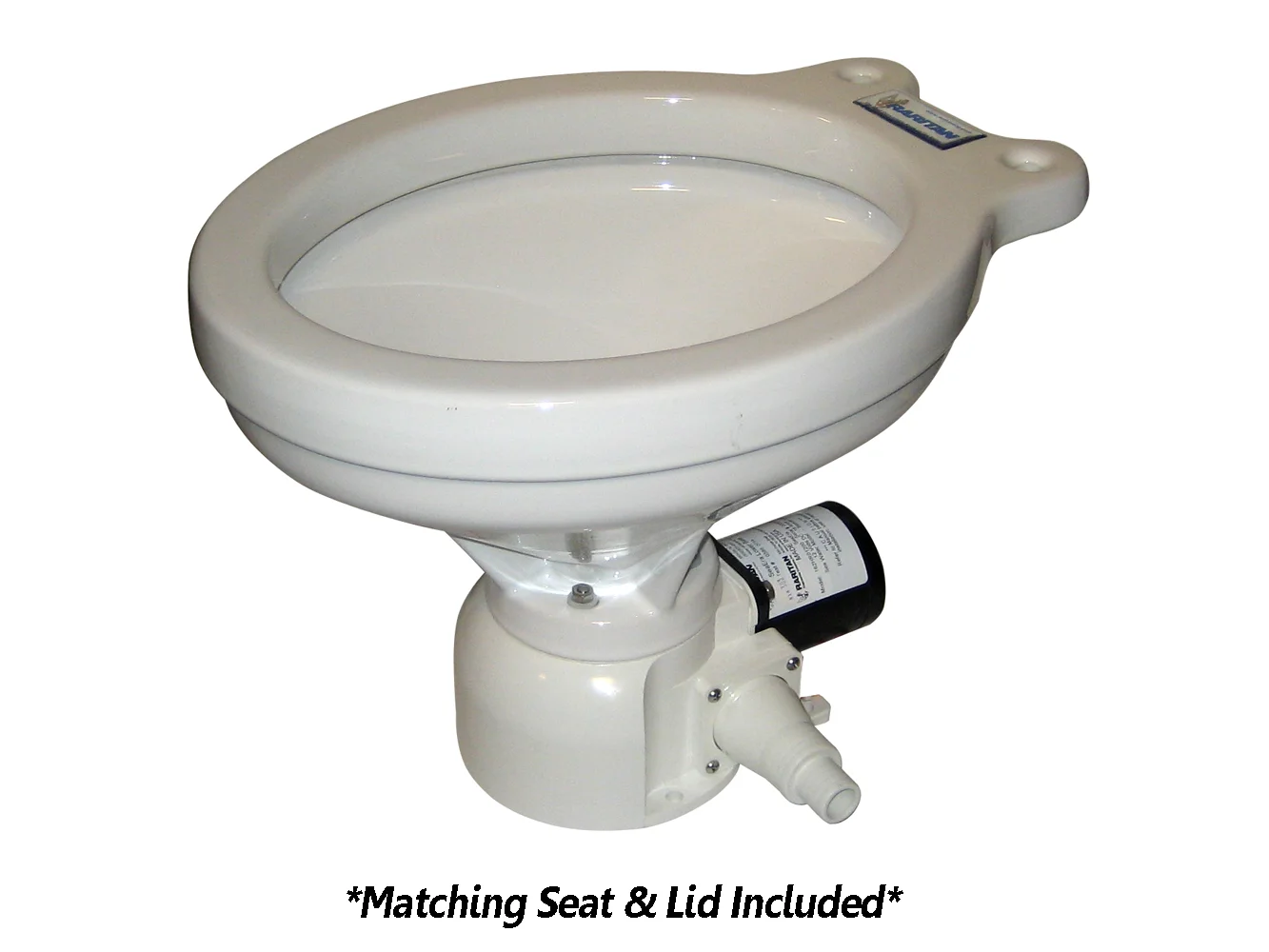 Raritan Sea Era QC Toilet - Household Style - Remote Intake Pump - Straight & 90° Discharge - Smart Toilet Control - 12v