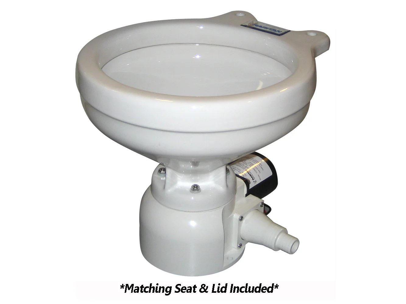 Raritan Sea Era QC Toilet - Marine Size - Remote Intake Pump - Straight & 90° Discharge - Smart Toilet Control - 12v