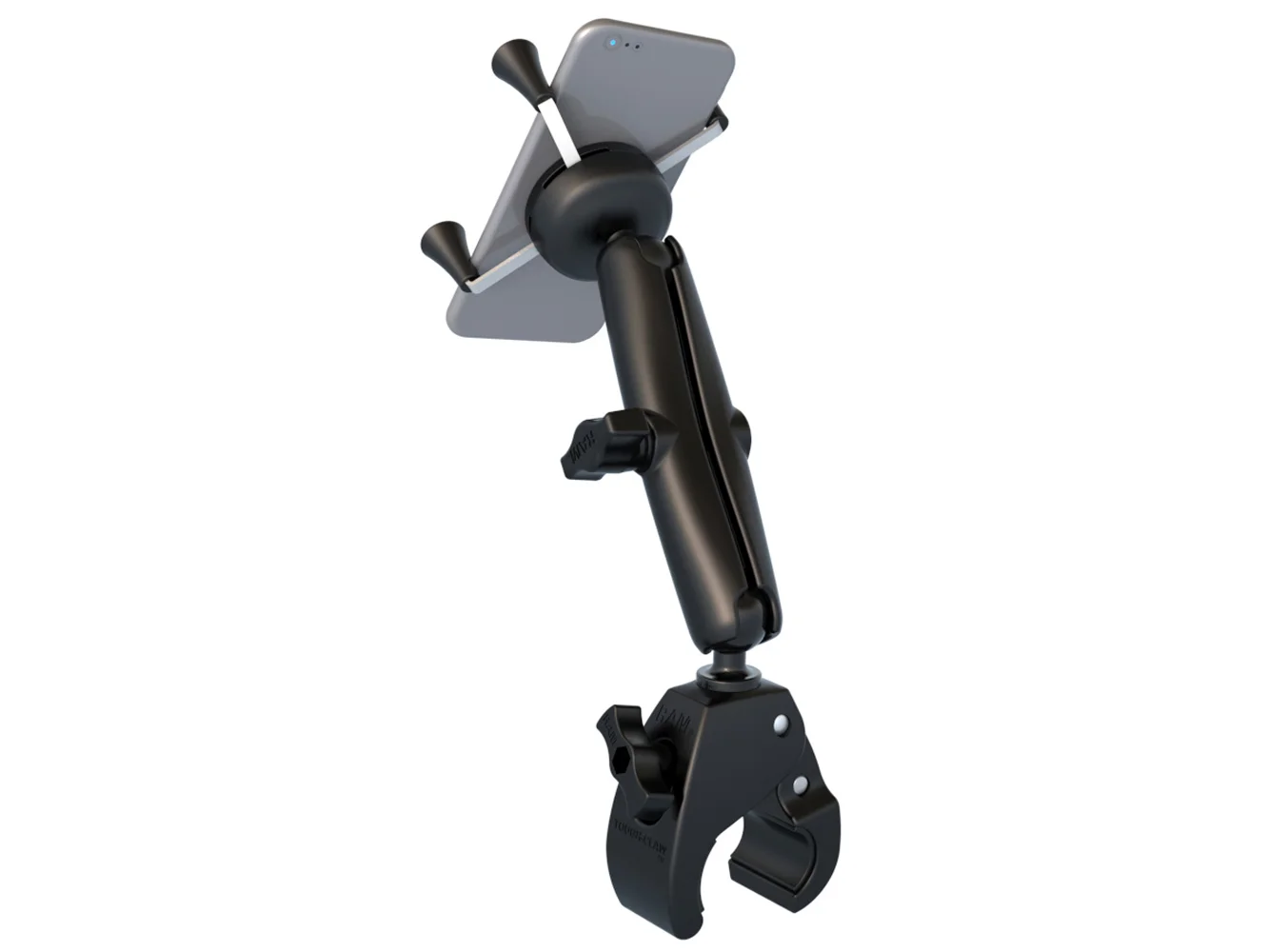 RAM Mount Universal Tough-Claw Base w/Long Double Socket Arm & Universal X-Grip® Cell/iPhone Cradle