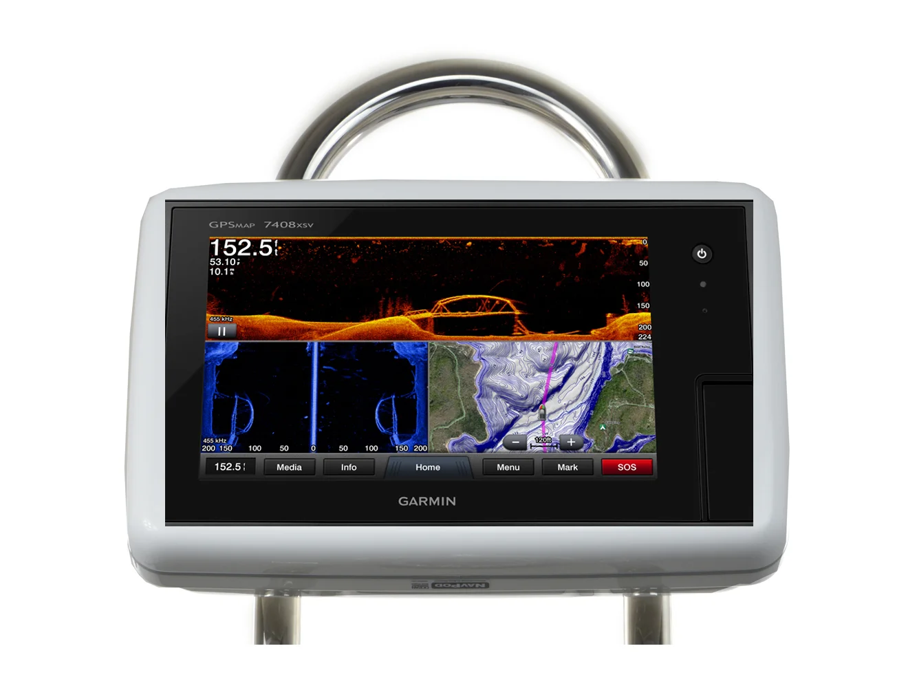 NavPod GP1800-20 SailPod Pre-Cut f/Garmin 7408 / 7408xsv / 7608 / 7608xsv f/9.5" Wide Guard