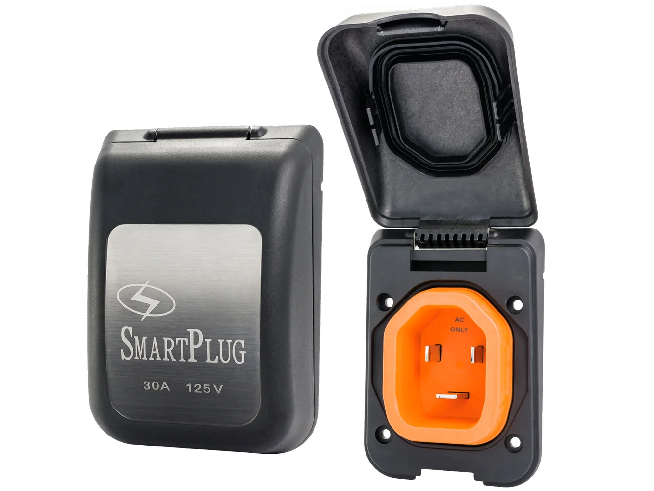 SmartPlug 30 AMP Male Non-Metallic Inlet Cover - Black