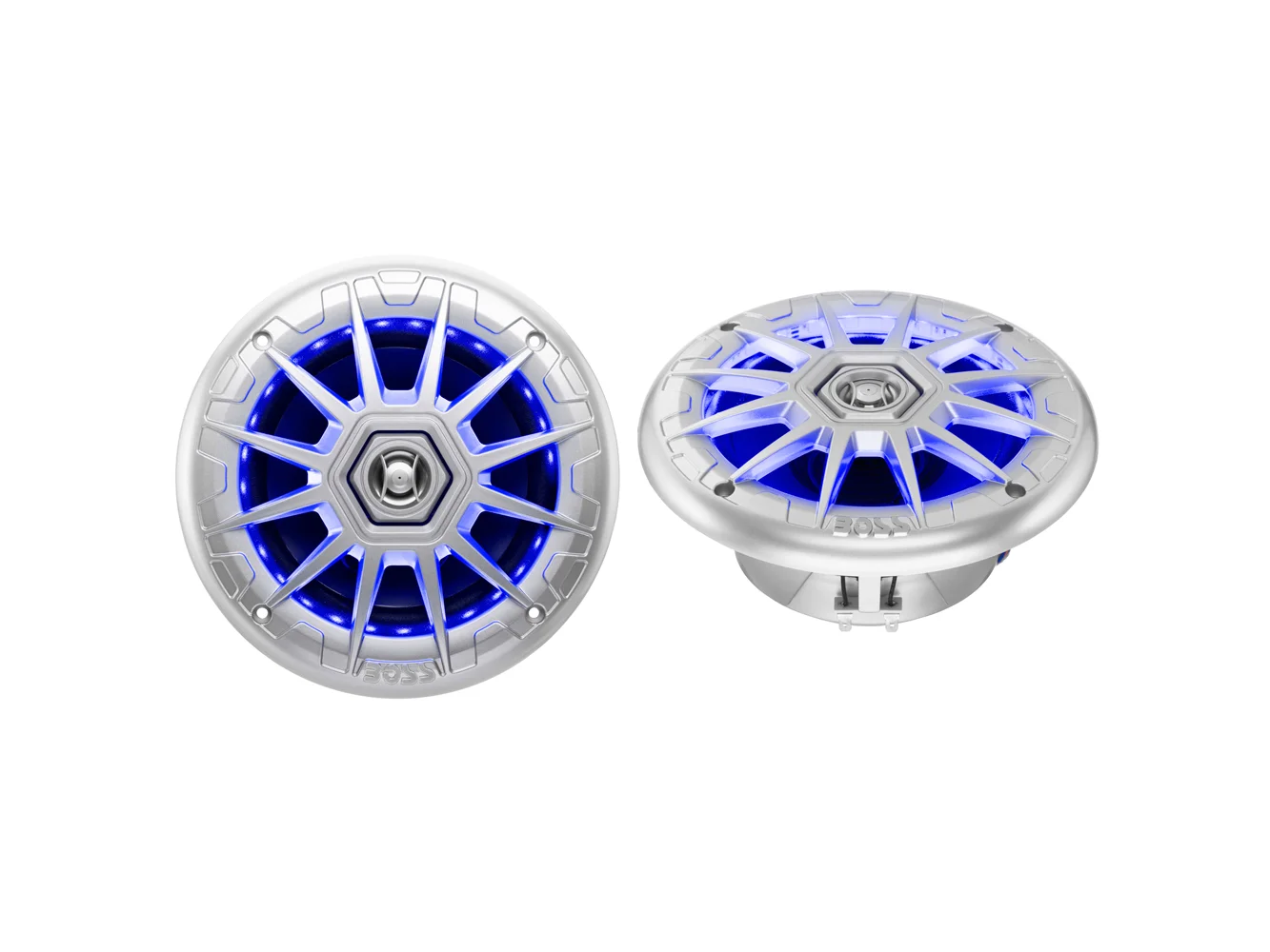 Boss Audio 6.5" MRGB65S Speakers w/RGB Lighting - Silver - 200W