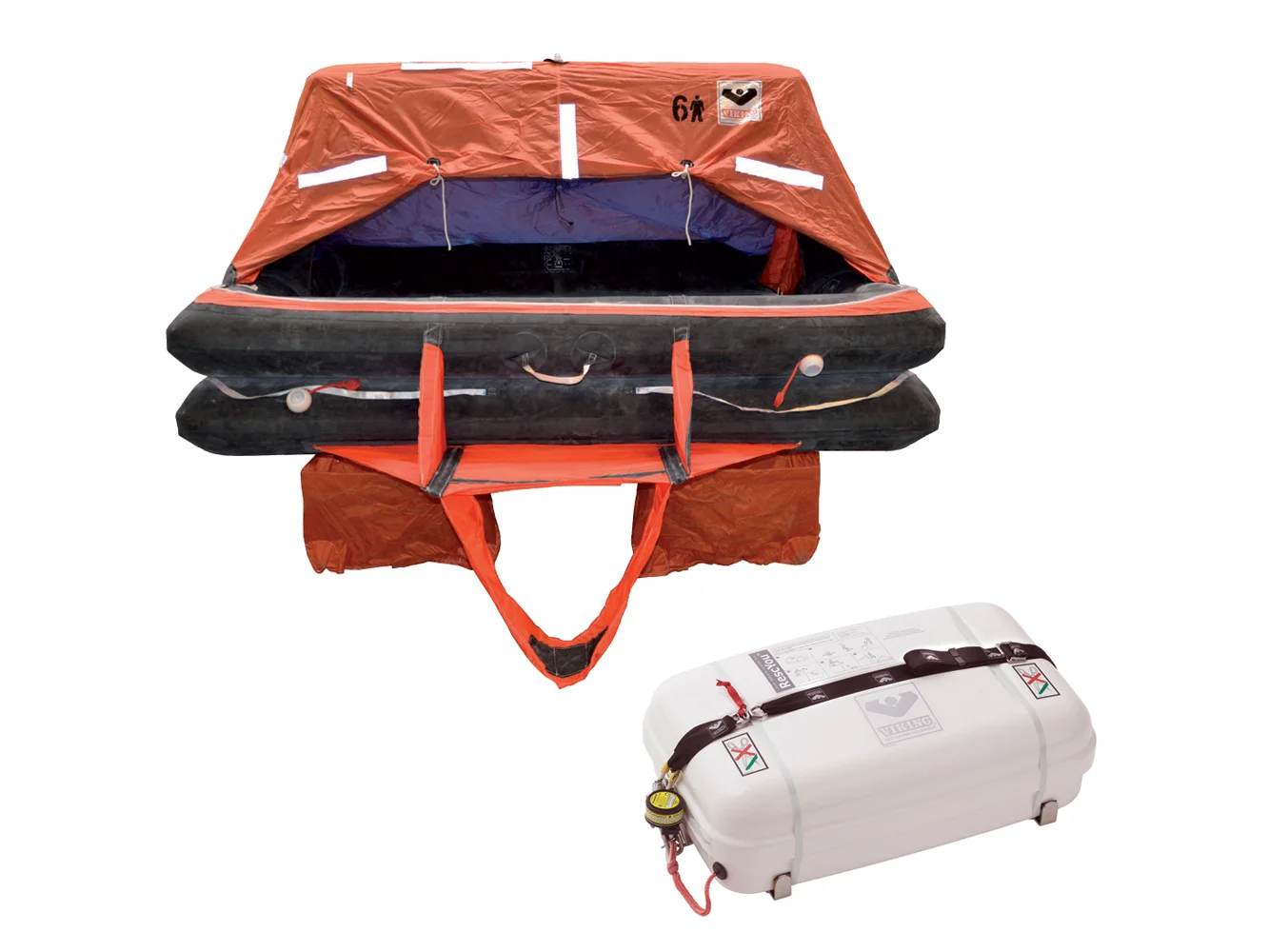 VIKING Coastal Life Raft 6 Person Low Profile Container