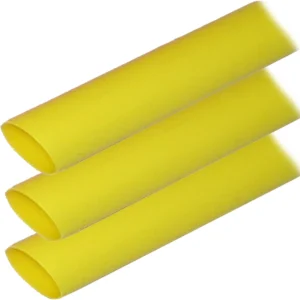 Ancor Adhesive Lined Heat Shrink Tubing (ALT) - 1" x 6" - 3-Pack - Yellow