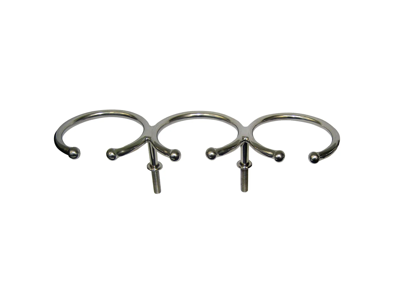 Whitecap Top Mount Ring SS Cup Holder - 3-Drink - Stud Mount
