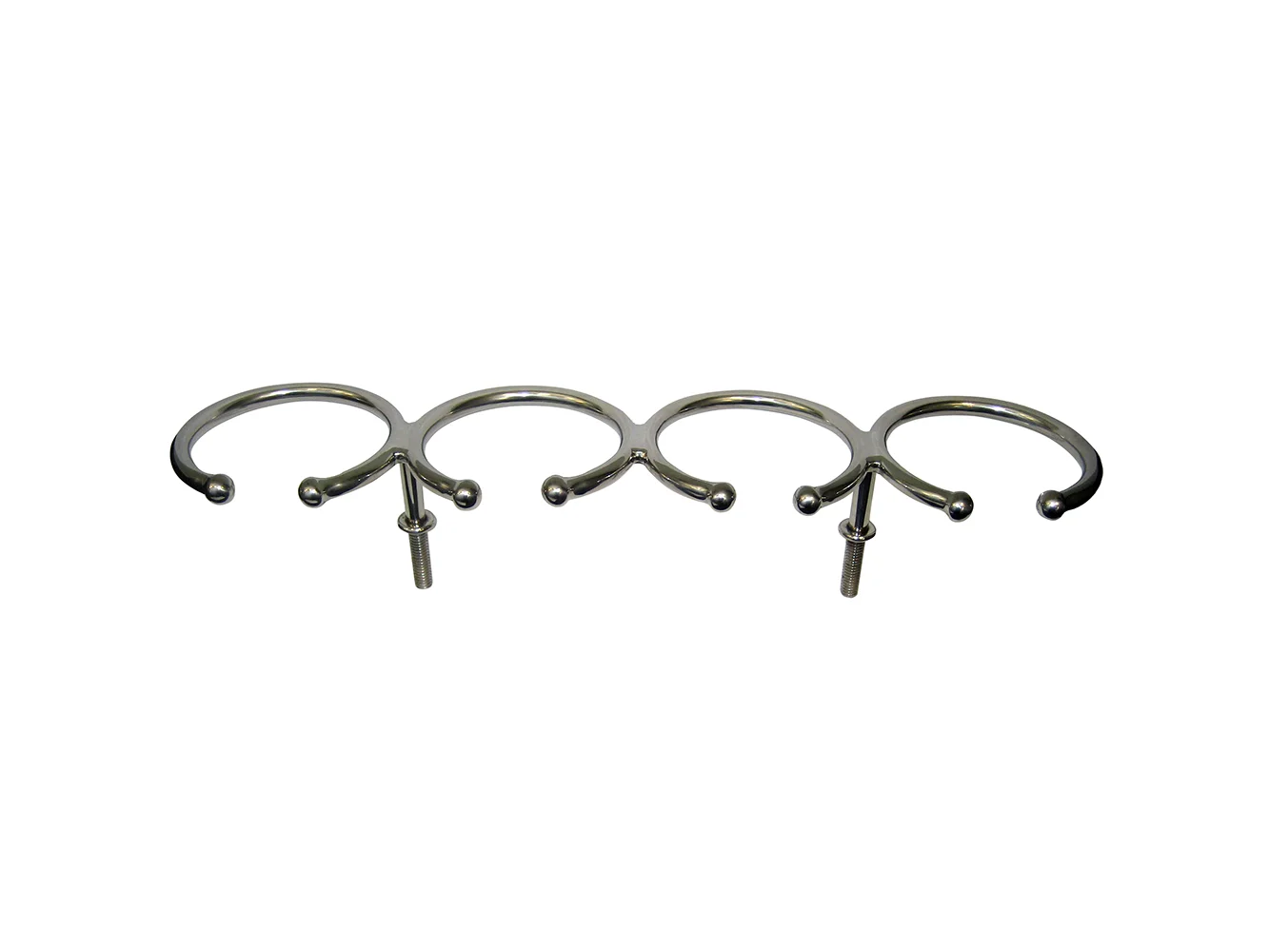 Whitecap Top Mount Ring SS Cup Holder - 4-Drink - Stud Mount