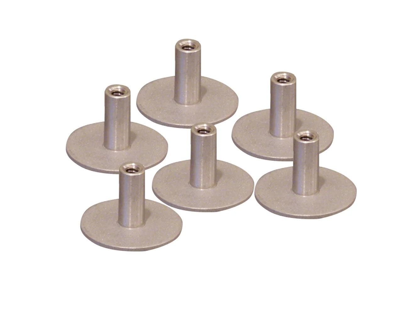 Weld Mount Stainless Steel Standoff 1.25" Base 1/4" x 20 Thread .75 Tall - 6-Pack