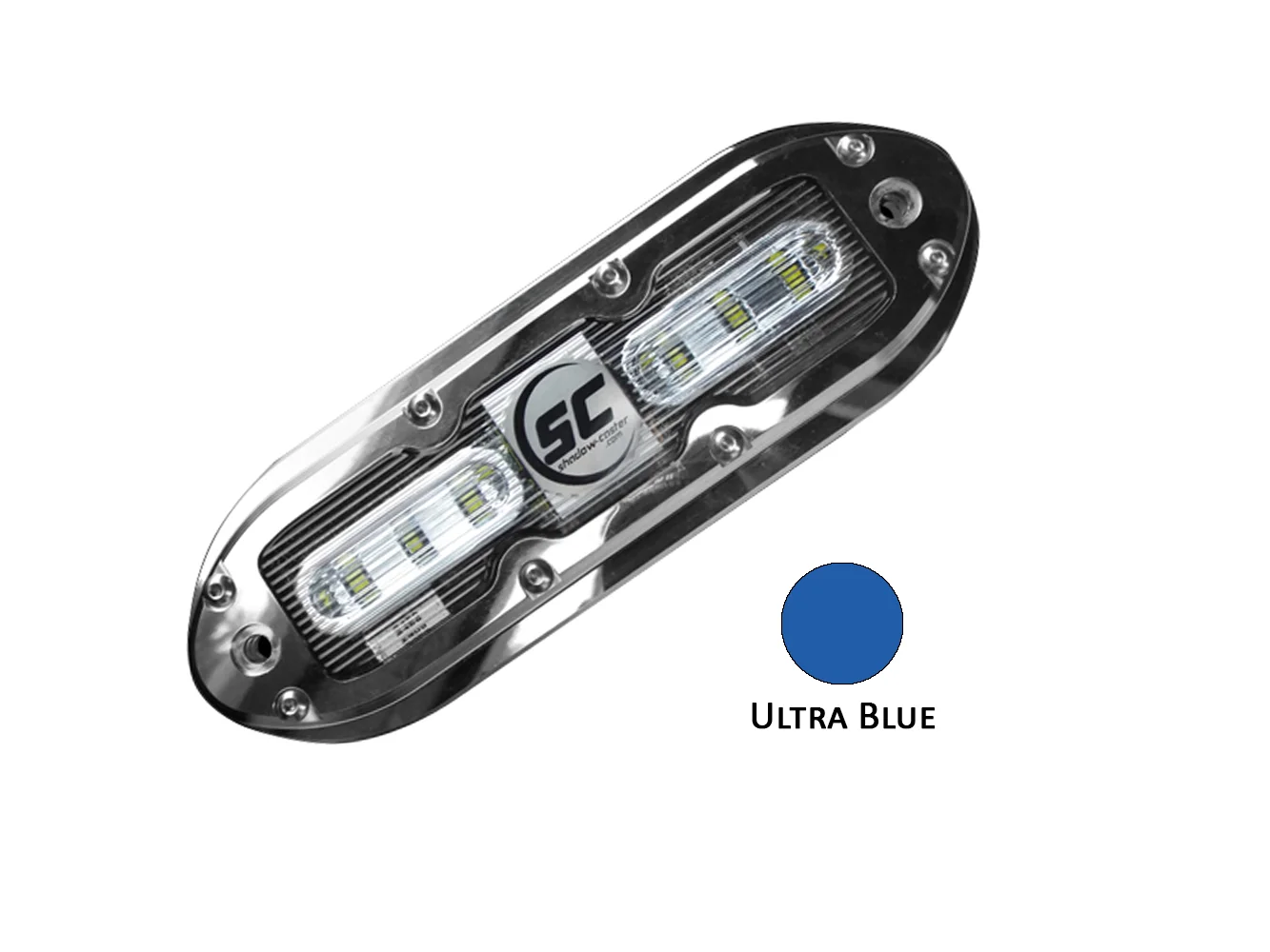 Shadow-Caster SCM-6 LED Underwater Light w/20' Cable - 316 SS Housing - Ultra Blue