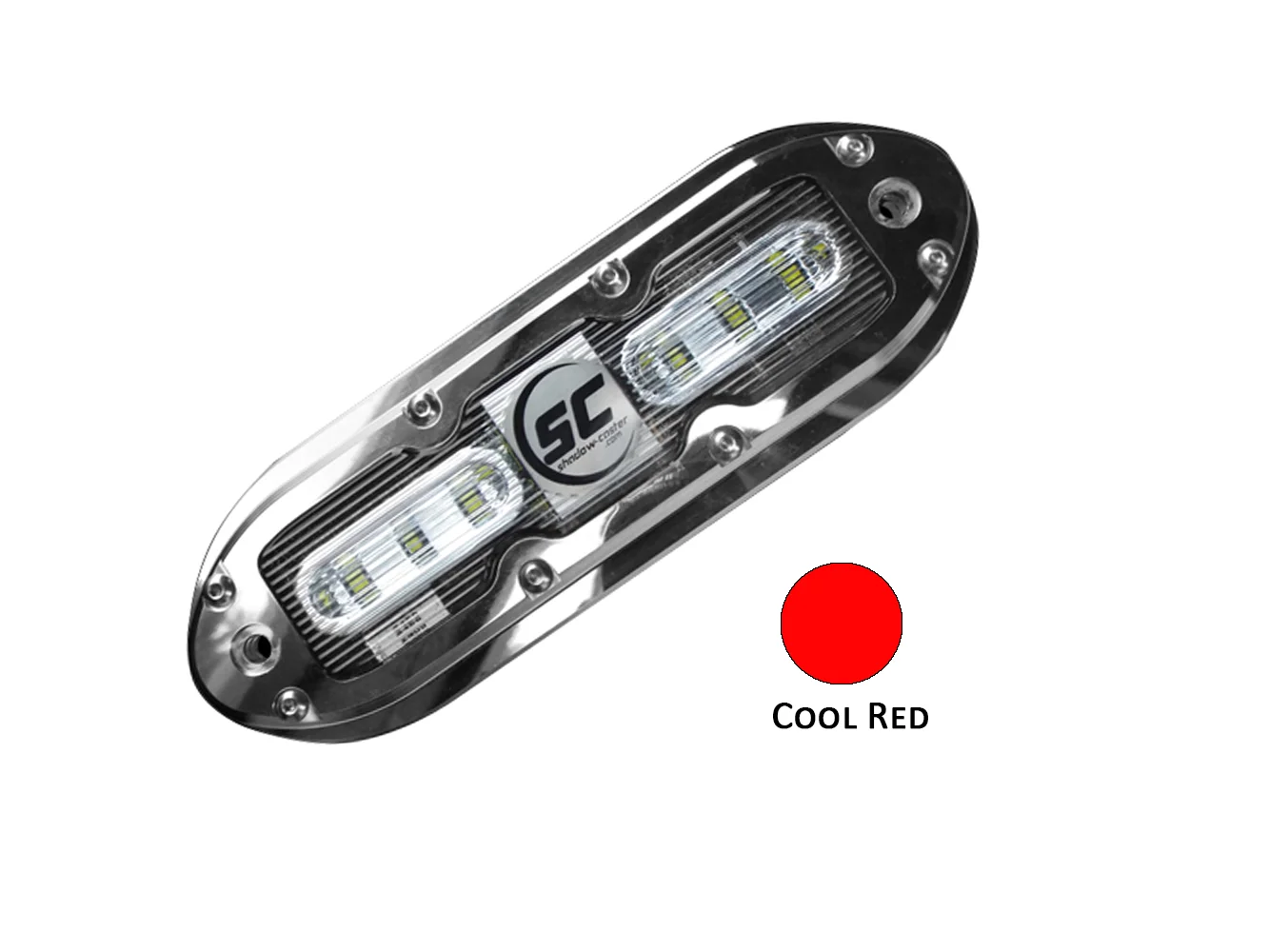 Shadow-Caster SCM-6 LED Underwater Light w/20' Cable - 316 SS Housing - Cool Red