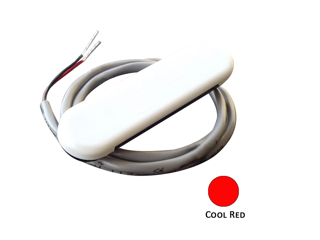 Shadow-Caster Courtesy Light w/2' Lead Wire - White ABS Cover - Cool Red - 4-Pack