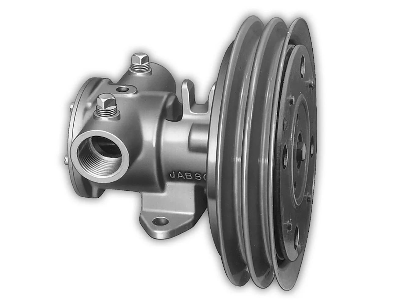 Jabsco 1-1/4" Electric Clutch Pump - Double A Groove Pulley - 12V