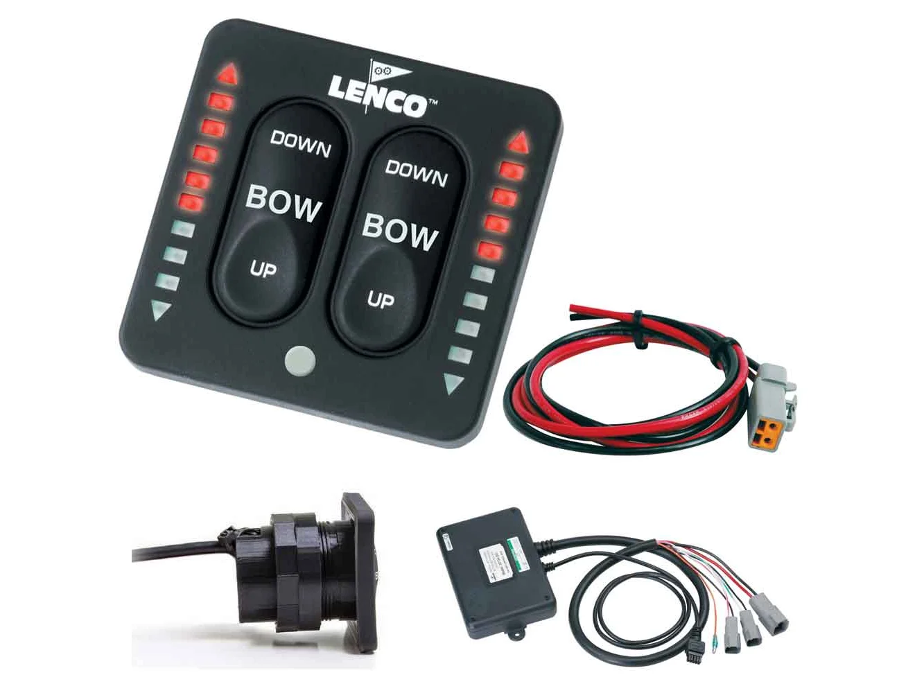 Lenco LED Indicator Two-Piece Tactile Switch Kit w/Pigtail f/Single Actuator Systems