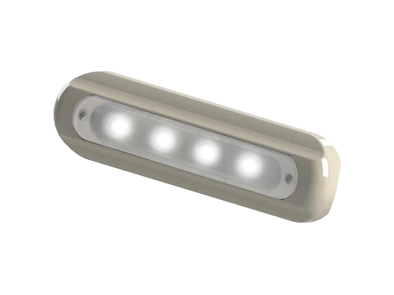 TACO 4-LED Deck Light - Flat Mount - White Housing