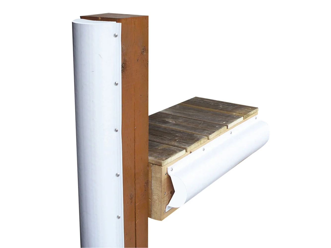 Dock Edge Piling Bumper - One End Capped - 6' - White