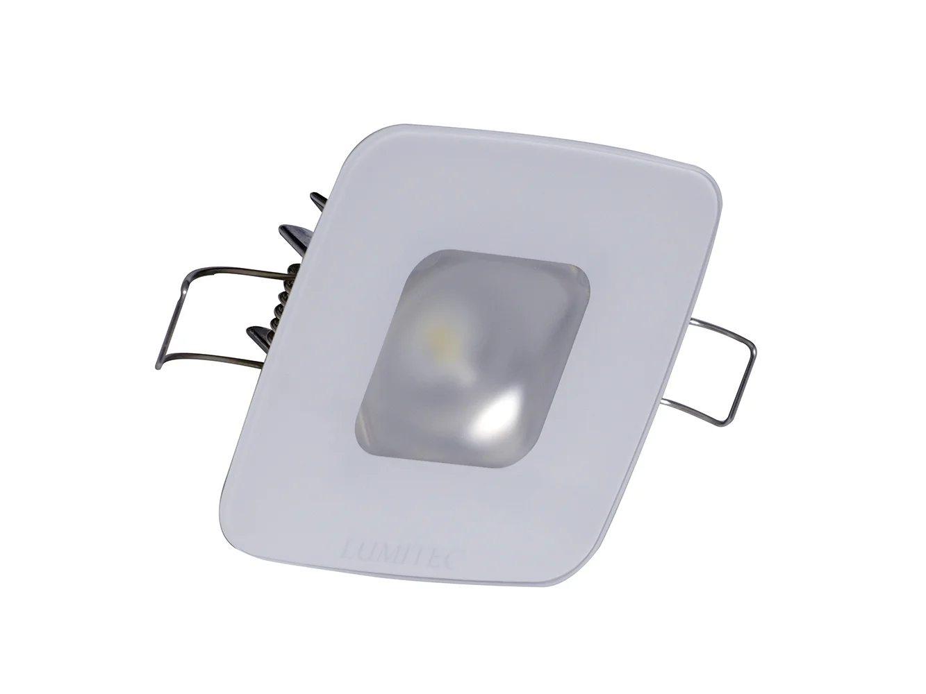 Lumitec Square Mirage Down Light - White Dimming, Red/Blue Non-Dimming - Glass Housing - No Bezel