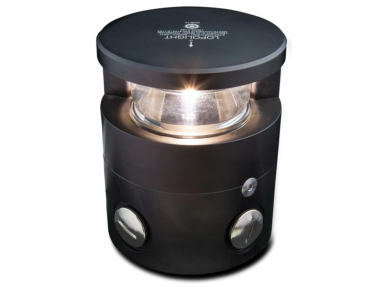 Lopolight Series 300-036 - Masthead Light - 5NM - Horizontal Mount - White - Black Housing
