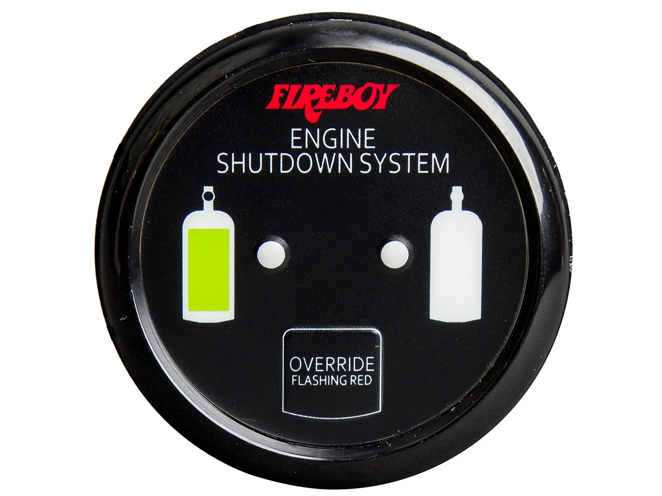 Fireboy-Xintex Deluxe Helm Display w/Gauge Body, LED & Color Graphics f/Engine Shutdown System - Black Bezel Display