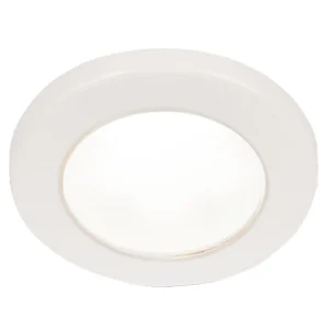 Hella Marine EuroLED 75 3" Round Screw Mount Down Light - White LED - White Plastic Rim - 12V