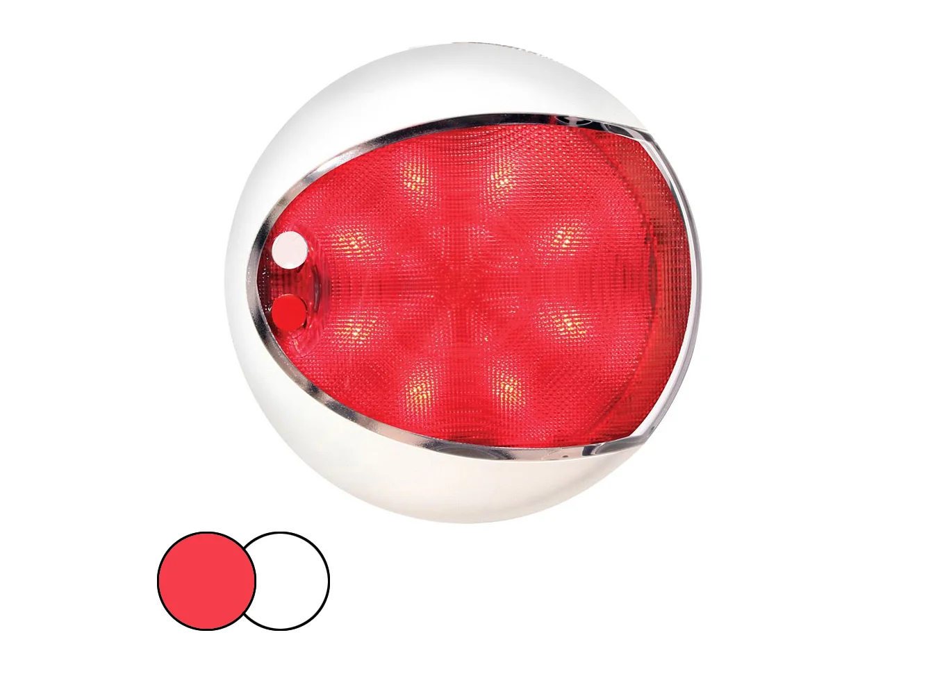 Hella Marine EuroLED 130 Surface Mount Touch Lamp - Red/White LED - White Housing