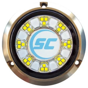 SHADOW-CASTER 24 LEDs Bronze Underwater Marine Light - Blue & White | SCR-24-BW-BZ-10