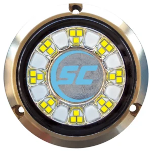 SHADOW-CASTER 24 LEDs Bronze Underwater Marine Light - Bimini Blue | SCR-24-BB-BZ-10