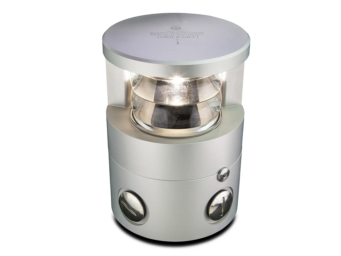 Lopolight Series 300-038 - Double Stacked Masthead Light - 5NM - Horizontal Mount - White - Silver Housing