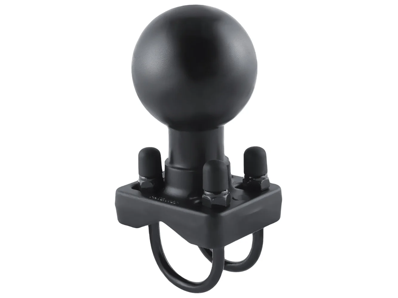 RAM Mount Double U-Bolt Base w/D Size 2.25" Ball for Rails from 1" to 1.25" in Diameter