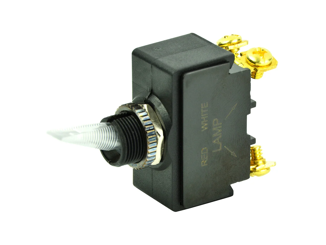 BEP SPST Lighted Toggle Switch - Red LED - 12V - #6-32 Terminal - ON/OFF