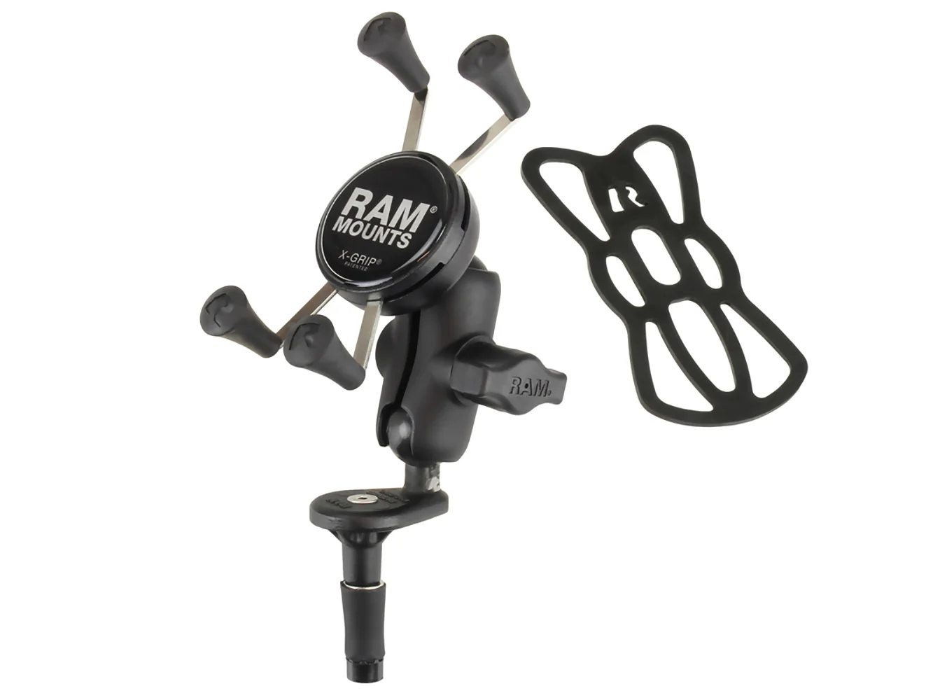 RAM Mount Fork Stem Mount w/Short Double Socket Arm & Universal X-Grip® Cell/iPhone Cradle