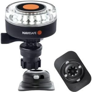 Navisafe Navilight 360&deg; 2NM White w/Navimount Base & RIB Mount - Black