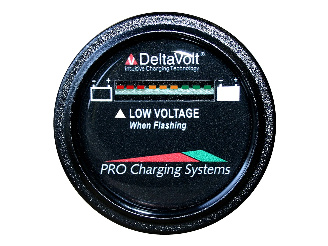 Dual Pro Battery Fuel Gauge - DeltaView® Link Compatible - 12V System (1-12V Battery, 2-6V Batteries)