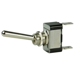 BEP SPST Chrome Plated Long Handle Toggle Switch - ON/OFF