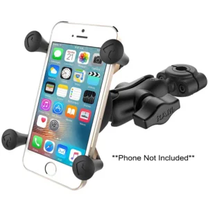 RAM Mount RAM&reg; Torque&trade; 3/8" - 5/8" Diameter Mini Rail Base with 1" Ball, Short Arm and X-Grip&reg; for Phones