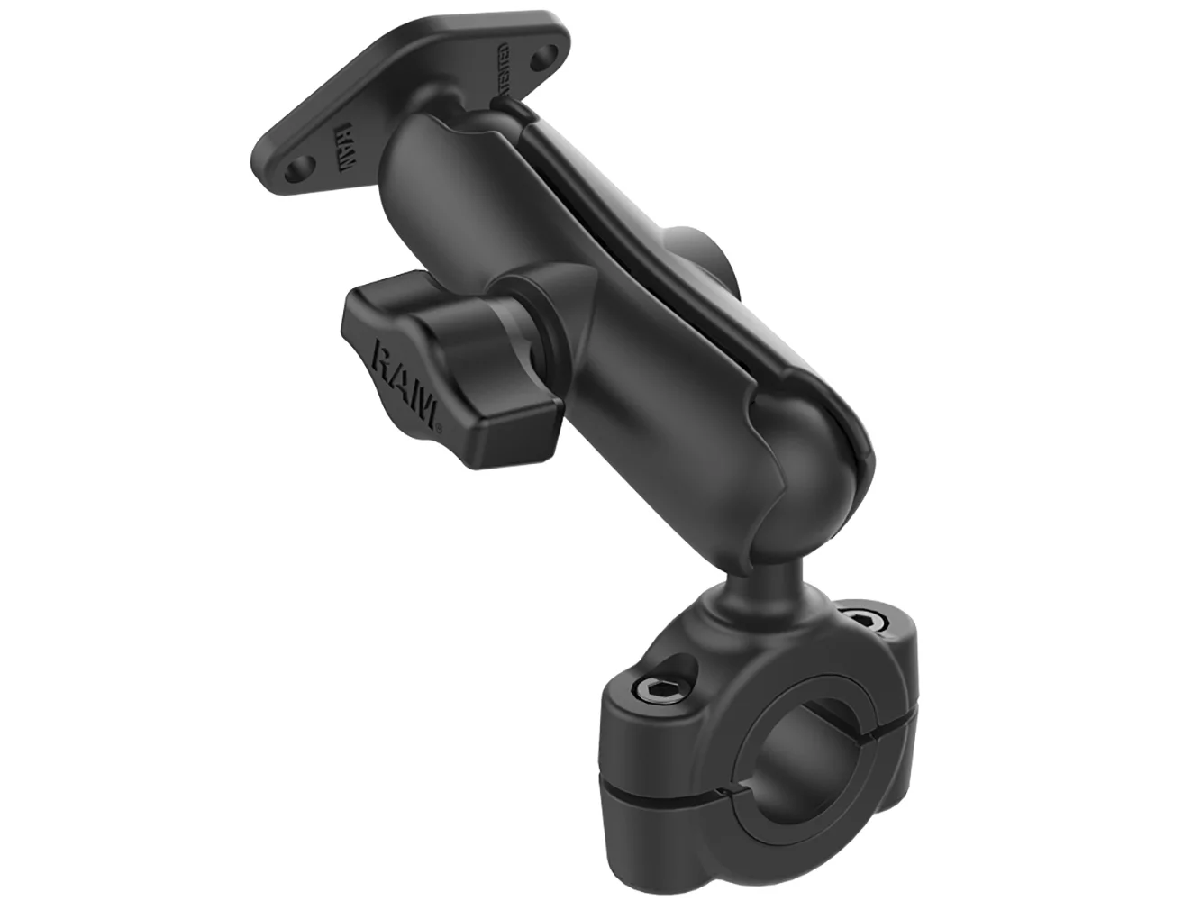 RAM Mount RAM® Torque™ 3/4" - 1" Diameter Handlebar/Rail Base with 1" Ball, Medium Arm and Diamond Ball Base