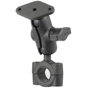 RAM Mount RAM&reg; Torque&trade; 3/4" - 1" Diameter Handlebar/Rail Base with 1" Ball, SHORT Arm and Diamond Plate