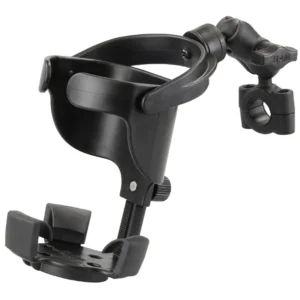 RAM Mount RAM Level Cup&trade; XL with Torque&trade; 3/4" &ndash; 1" Diameter Rail Base and Short Arm