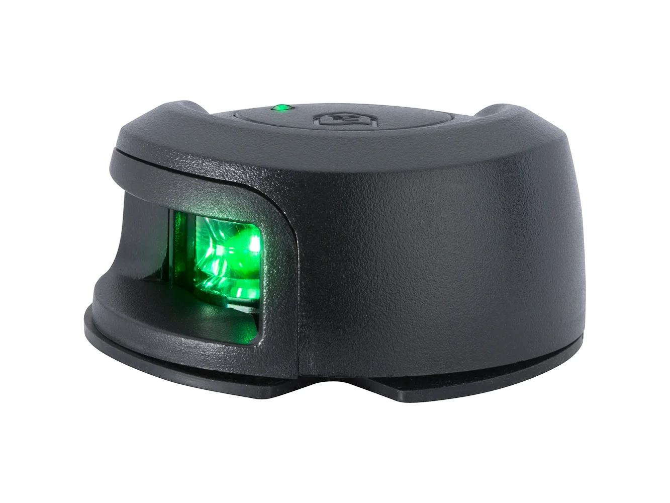 Attwood LightArmor Deck Mount Navigation Light - Black Composite - Starboard (green) - 2NM